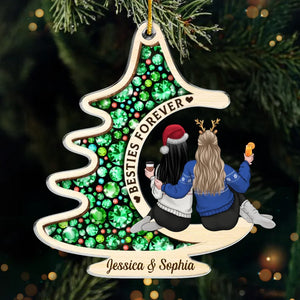 Our Friendship Makes The Season Even More Joyful - Bestie Personalized Custom Ornament - Acrylic Custom Shaped - Christmas Gift For Best Friends, BFF, Sisters