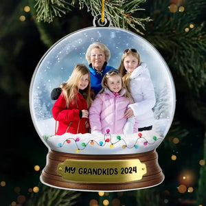 Custom Photo There Is No Distance That Can Lessen A Grandparent’s Love - Family Personalized Custom Ornament - Acrylic Custom Shaped - Christmas Gift For Grandma, Grandpa