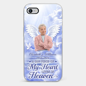 Custom Photo To Live In Hearts We Leave Behind - Memorial Personalized Custom Clear Phone Case - Sympathy Gift For Family Members