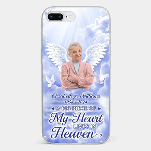 Custom Photo To Live In Hearts We Leave Behind - Memorial Personalized Custom Clear Phone Case - Sympathy Gift For Family Members