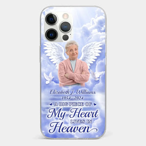 Custom Photo To Live In Hearts We Leave Behind - Memorial Personalized Custom Clear Phone Case - Sympathy Gift For Family Members