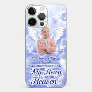 Custom Photo To Live In Hearts We Leave Behind - Memorial Personalized Custom Clear Phone Case - Sympathy Gift For Family Members