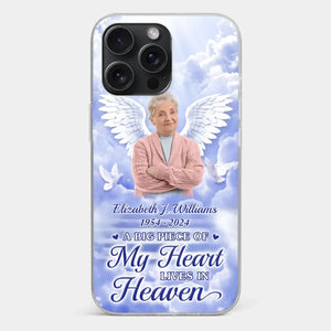 Custom Photo To Live In Hearts We Leave Behind - Memorial Personalized Custom Clear Phone Case - Sympathy Gift For Family Members