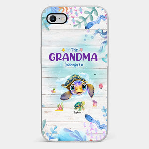 This Grandma Belongs To - Family Personalized Custom Clear Phone Case - Gift For Grandma