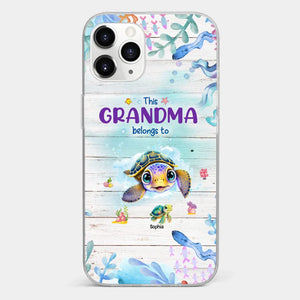 This Grandma Belongs To - Family Personalized Custom Clear Phone Case - Gift For Grandma