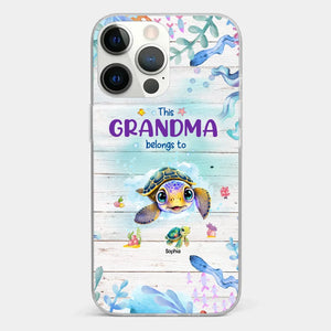 This Grandma Belongs To - Family Personalized Custom Clear Phone Case - Gift For Grandma