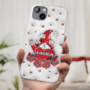 A Mother's Love Knows No Bounds - Family Personalized Custom 3D Inflated Effect Printed Clear Phone Case - Gift For Mom, Grandma