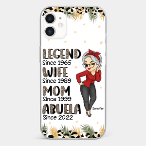 Promoted To Great Grandma - Family Personalized Custom Clear Phone Case - Gift For Mom, Grandma