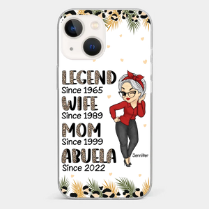 Promoted To Great Grandma - Family Personalized Custom Clear Phone Case - Gift For Mom, Grandma