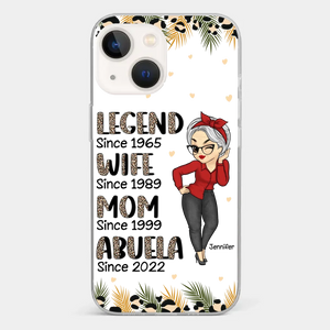 Promoted To Great Grandma - Family Personalized Custom Clear Phone Case - Gift For Mom, Grandma