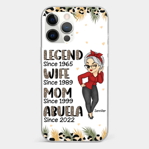 Promoted To Great Grandma - Family Personalized Custom Clear Phone Case - Gift For Mom, Grandma