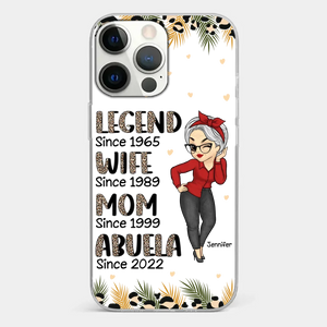 Promoted To Great Grandma - Family Personalized Custom Clear Phone Case - Gift For Mom, Grandma