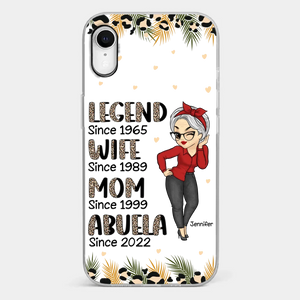 Promoted To Great Grandma - Family Personalized Custom Clear Phone Case - Gift For Mom, Grandma