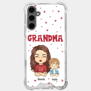 Our Beautiful Grandma Gave Us So Much Love - Family Personalized Custom Clear Phone Case - Gift For Mom, Grandma