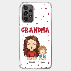 Our Beautiful Grandma Gave Us So Much Love - Family Personalized Custom Clear Phone Case - Gift For Mom, Grandma