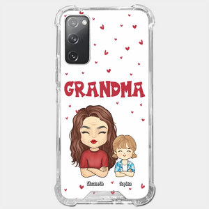 Our Beautiful Grandma Gave Us So Much Love - Family Personalized Custom Clear Phone Case - Gift For Mom, Grandma