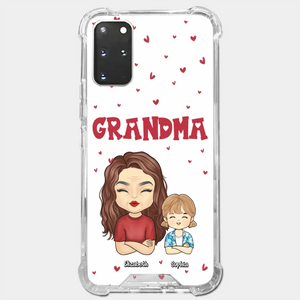 Our Beautiful Grandma Gave Us So Much Love - Family Personalized Custom Clear Phone Case - Gift For Mom, Grandma