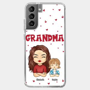 Our Beautiful Grandma Gave Us So Much Love - Family Personalized Custom Clear Phone Case - Gift For Mom, Grandma