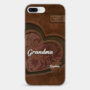 A Mother's Love Endures Through All - Family Personalized Custom Clear Phone Case - Gift For Mom, Grandma