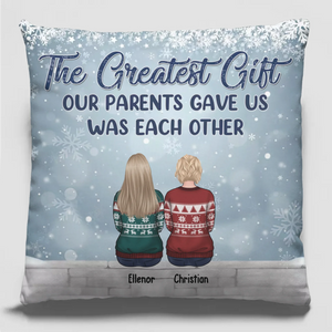 There’s Snow Place Like Home - Family Personalized Custom Pillow - Christmas Gift For Family Members